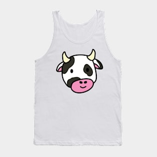 Cute cartoon dairy cow doodle Tank Top